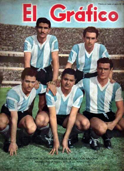 La delantera, en la tapa de la revista El Gráfico, tras la gesta ante Inglaterra en la cancha de River