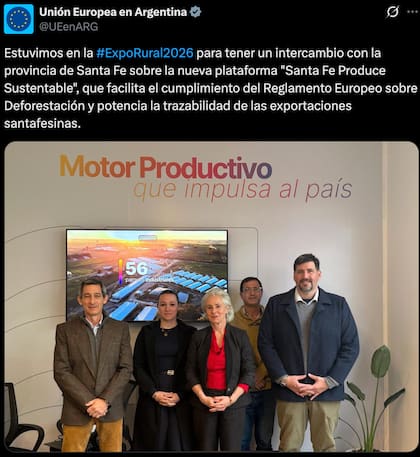 La delegación de la Unión Europea en la Argentina valoró la iniciativa como un ejemplo de adaptación frente a los nuevos estándares ambientales