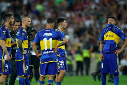 La desazón de Boca tras la derrota: Figal, Benedetto, Janson, Taborda y Langoni se lamentan