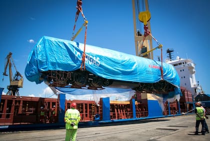La descarga de las nuevas locomotoras