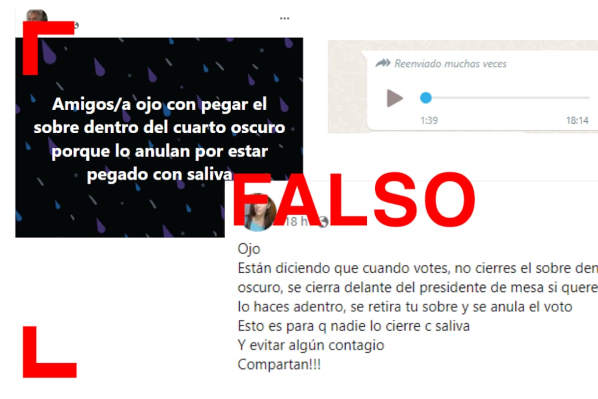 La desinformación ya circuló durante la campaña electoral de 2021 y fue desmentida por Reverso
