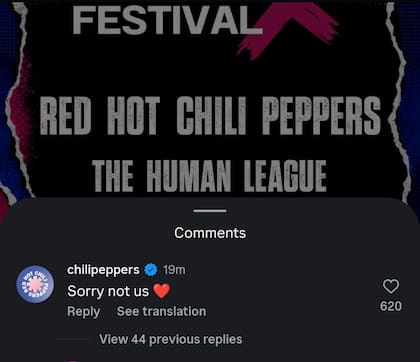 La desmentida de los Red Hot Chili Peppers