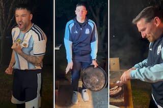 La desopilante parodia de los dobles de la selección en el asado previo al partido del Mundial