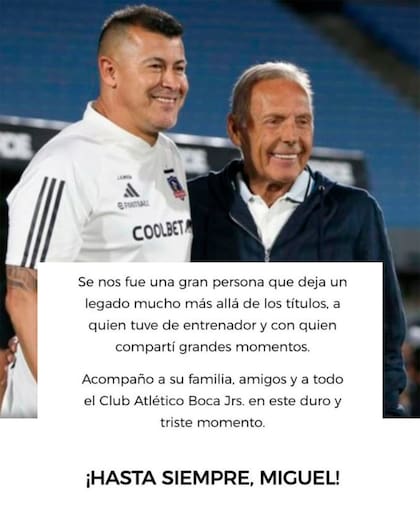 La despedida de Jorge Almirón, que en su momento fue entrenado por Russo en México y que dirigió a Boca entre el segundo y el tercer ciclos de Miguel en el club xeneize.