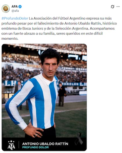La despedida de la AFA a Rattín