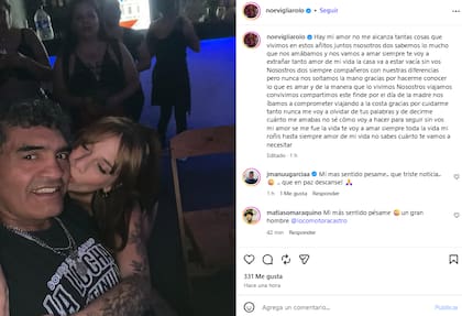 La despedida de la novia de Jorge "Locomotora" Castro (Foto: Instagram @noevigliarolo)