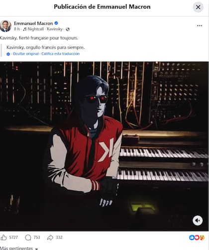 La despedida de Macron a Kavinsky en Facebook