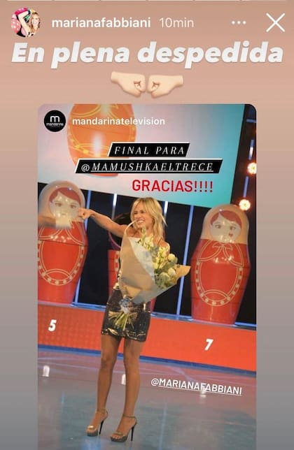 La despedida de Mariana Fabbiani de su programa de entretenimientos de la tarde, Mamushka