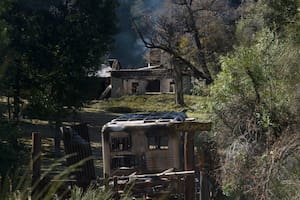 La destrucción en Los Radales, donde había un puesto de Gendarmería
