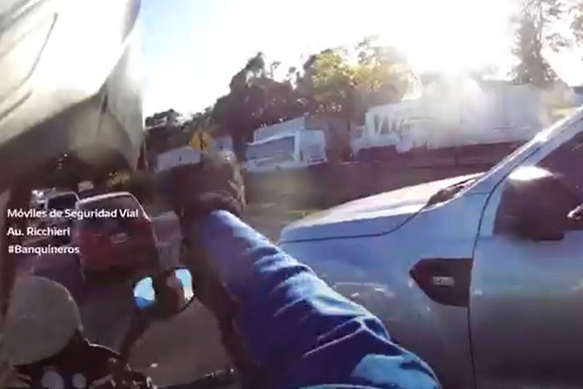 La detención de un banquinero en la Autopista Riccheri