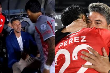 La diferencia de saludos de Enzo Pérez con Martín Demichelis en marzo y con Marcelo Gallardo este viernes; la calidez del abrazo con el Muñeco alimenta la versión de un pronto retorno del mediocampista de Estudiantes a River.