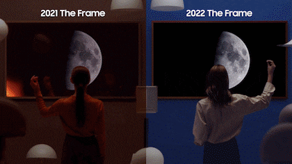 La diferencia ente la versión actual y la anterior de la pantalla de The Frame