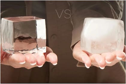 La diferencia entre el hielo blanco y transparente, según especialistas