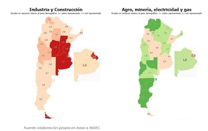 La dinámica económica también se diferencia en las provincias. Fuente: Pensar Argentina