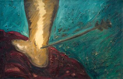 La diosa blanca, Duilio Pierri, óleo sobre tela, 1990