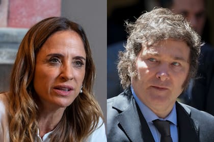 La diputada nacional de Unión por la Patria (UxP), Victoria Tolosa Paz y el presidente Javier Milei