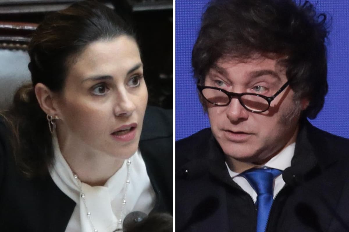 La diputada nacional del bloque Coherencia junto al presidente y líder de La Libertad Avanza, Javier Milei