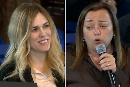 La diputada nacional por La Libertad Avanza (LLA), Lilia Lemoine, junto a su par de Unión por la Patria (UxP), Cecilia Moreau