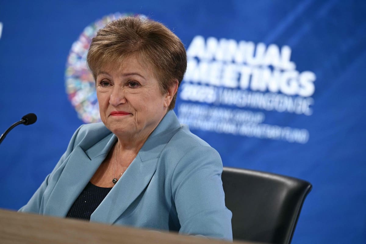 La directora gerente del Fondo Monetario Internacional, Kristalina Georgieva, en Washington.