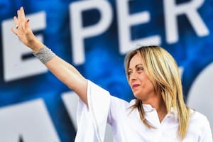 La dirigente derechista Giorgia Meloni
