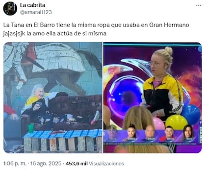 La divertida comparación de los usuarios por el atuendo que usó La Tana en la serie En el barro