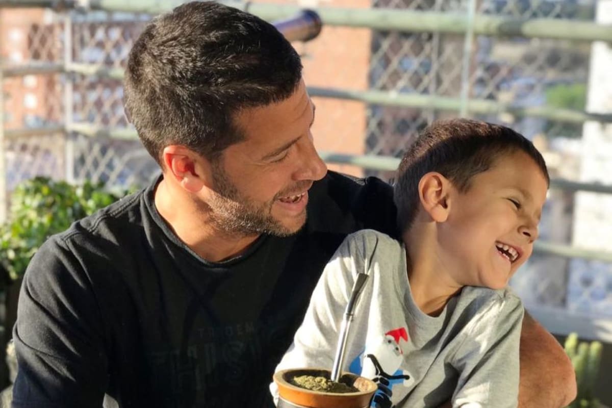 La divertida escena de Seba Domínguez con su hijo de 6 años