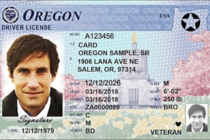 La división de conductores y vehículos motorizados de Oregón es la encargada de emitir la identificación Real ID