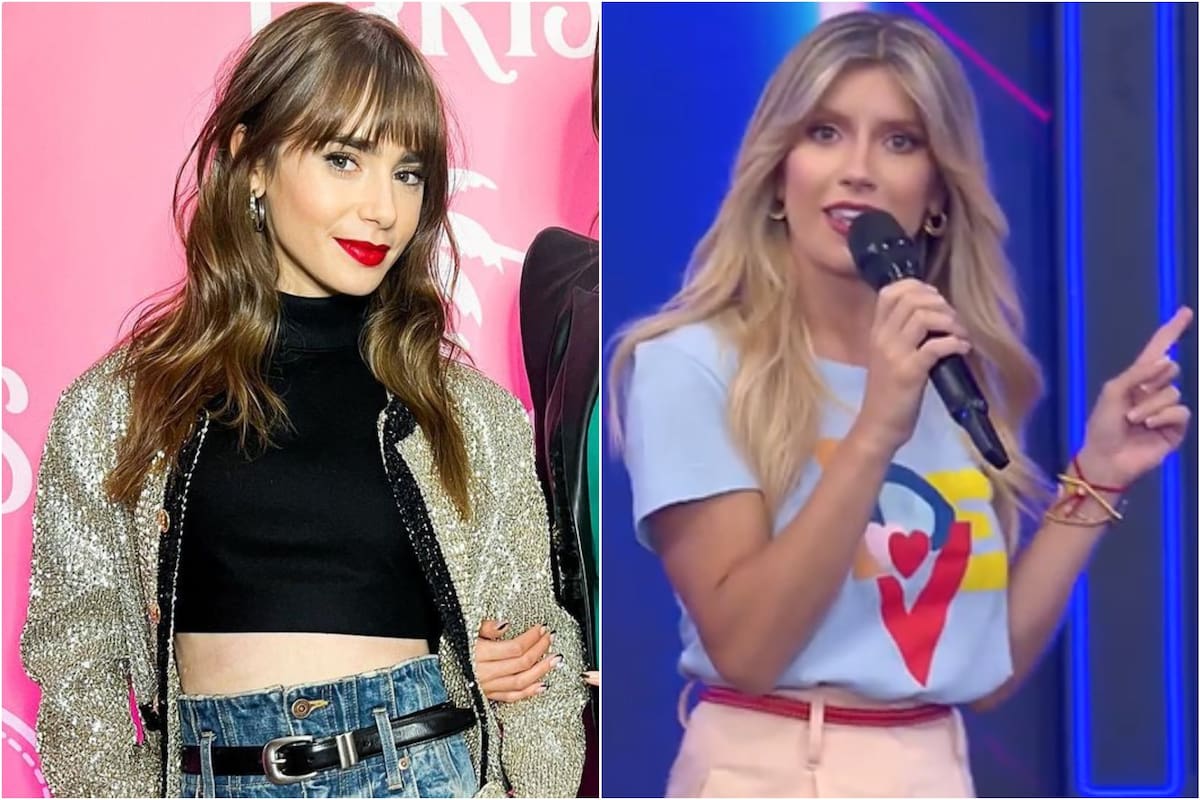 La doble de Emily in Paris estuvo en Bienvenidos a bordo (eltrece) este miércoles (Crédito: Instagram/@emilyinparis/Captura de video eltrece)