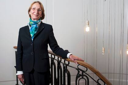 La doctora Eva-María Neher, durante su visita a Buenos Aires