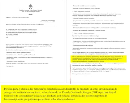 La documentación que revisó LA NACION muestra otra novedad. Está en vigencia un Plan de Gestión de Riesgos (PGR), algo que hasta ahora nadie informó.
