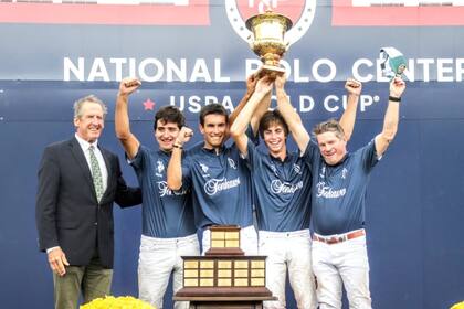 La Dolfina, campeón de la USPA Gold Cup: Tomás Panelo, Poroto Cambiaso, Rufino Merlos y Jeff Hildebrand