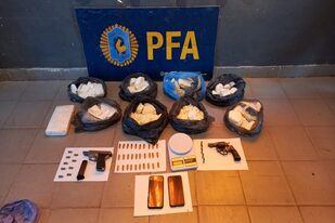 La droga, las armas y los celulares secuestrados por la Policía Federal en Santo Tomé, Santa Fe