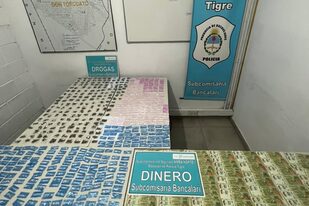 La droga y el dinero secuestrado en Tigre