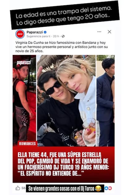 "La edad es una trampa del sistema", opinó la artista