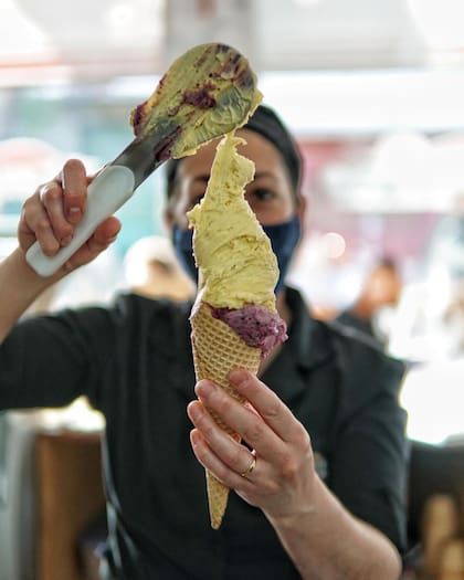 La elaboración de los helados es 100% artesanal.