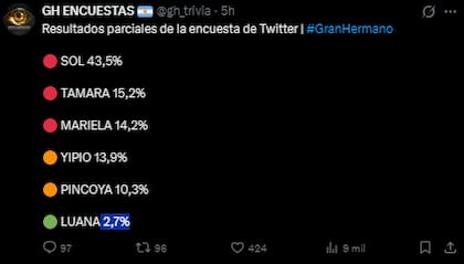 La elección del público a la encuesta viral de Gran Hermano