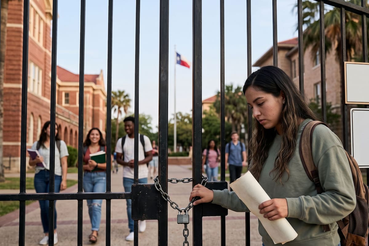La eliminación del Texas Dream Act afecta a más de 57.000 estudiantes que utilizaban el beneficio para acceder a la educación superior