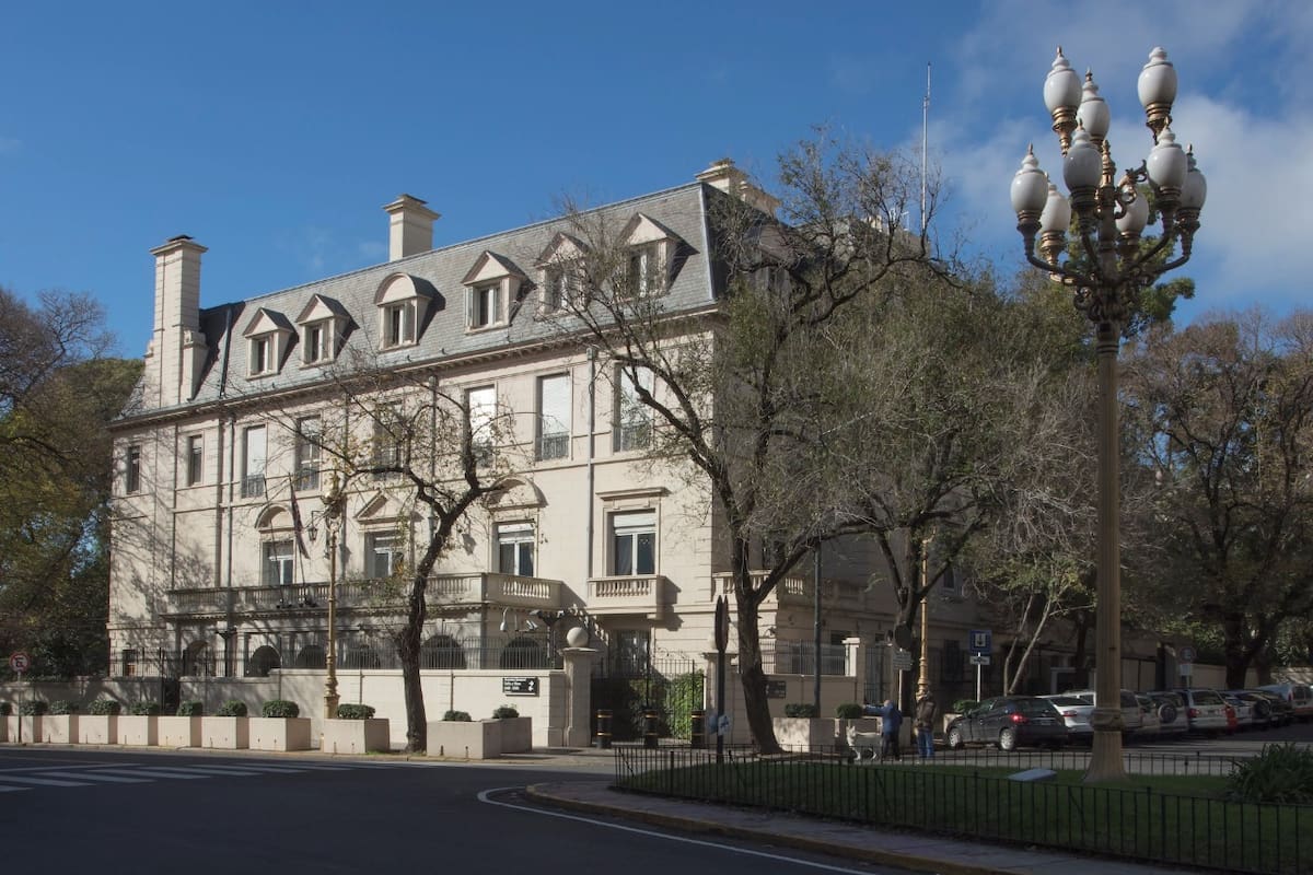 La embajada británica, en Recoleta