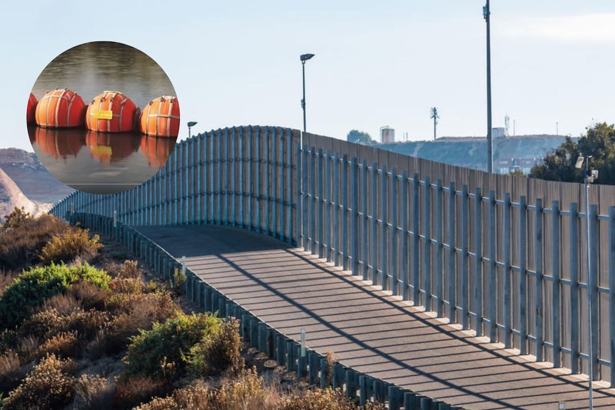 La Embajada de EE.UU. advierte sobre un nuevo muro flotante para evitar que inmigrantes crucen el Río Bravo (X/@USEmbassyMEX)