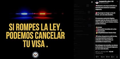 La embajada de EE.UU. en México advierte sobre la cancelación de la visa