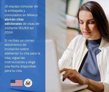 La Embajada de EE.UU. en México anunció más fechas disponibles para citas en 2024