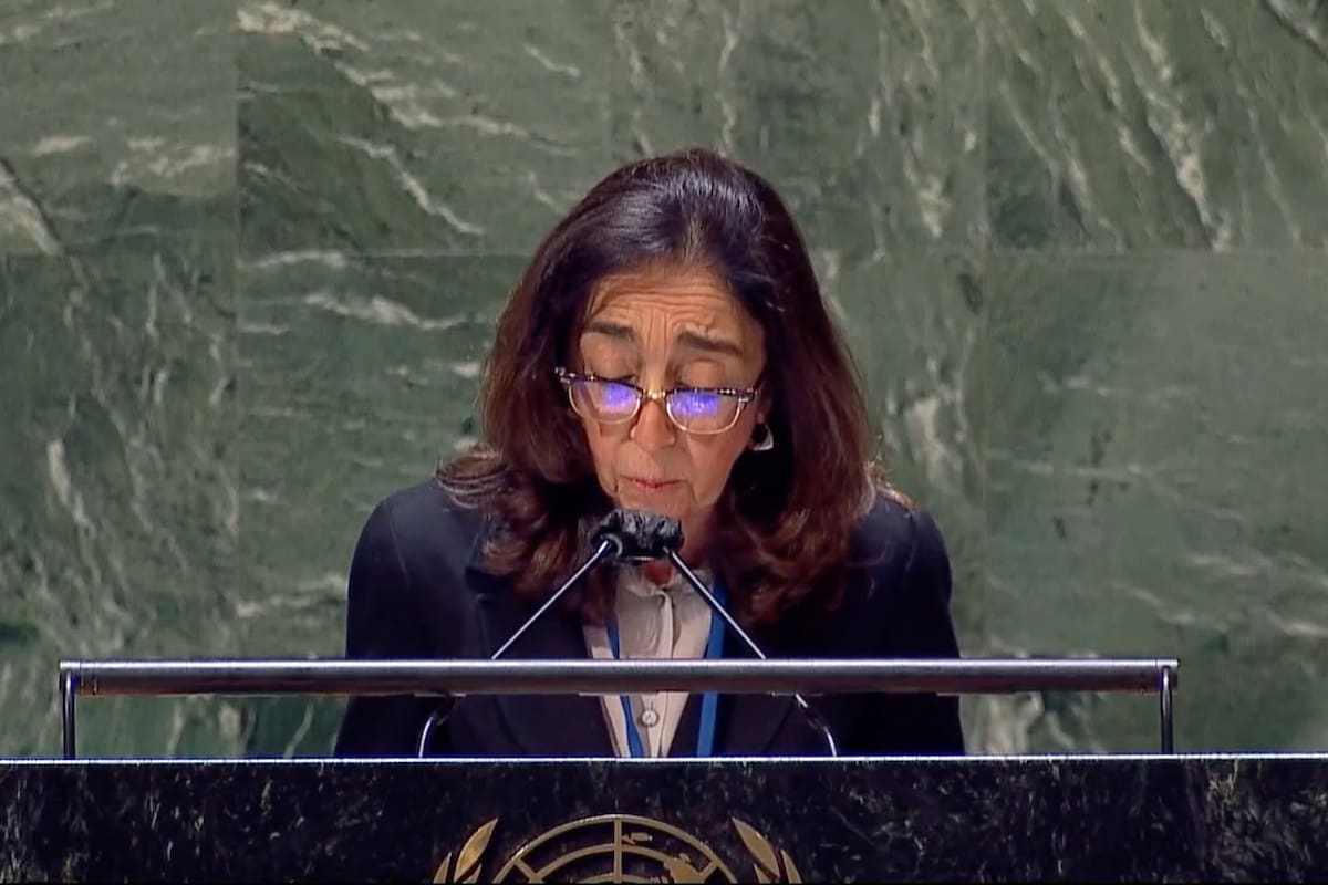 La embajadora Squeff, al brindar el mensaje de la Argentina