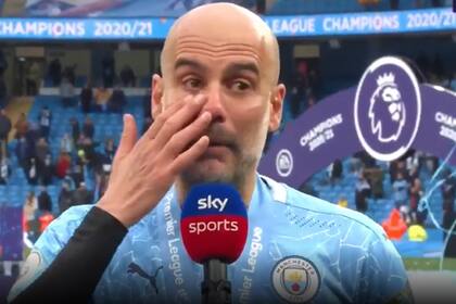 La emoción de Guardiola cuando fue consultado por la salida de Agüero de Manchester City