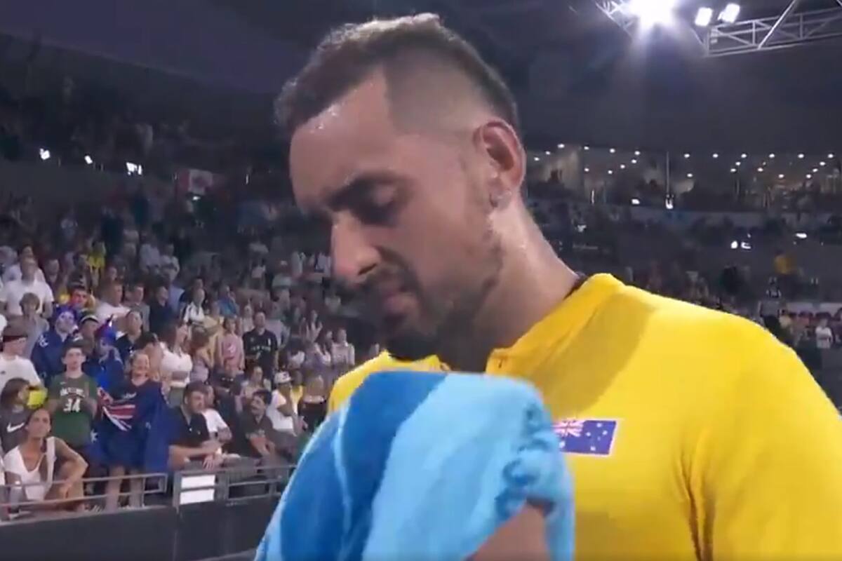 La emoción de Kyrgios al referirse a los incendios en su país