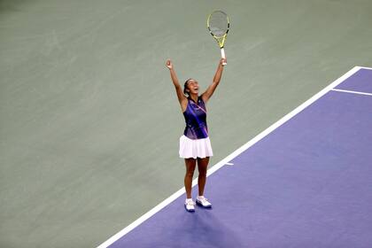 La emoción de la canadiense Leylah Fernandez, que este lunes cumplió 19 años y es una de las ocho mejores del US Open.