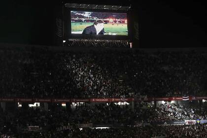 La emoción de Marcelo Gallardo, entrenador de River, durante los festejos por el tercer aniversario de la final de la Copa Libertadores 2018.