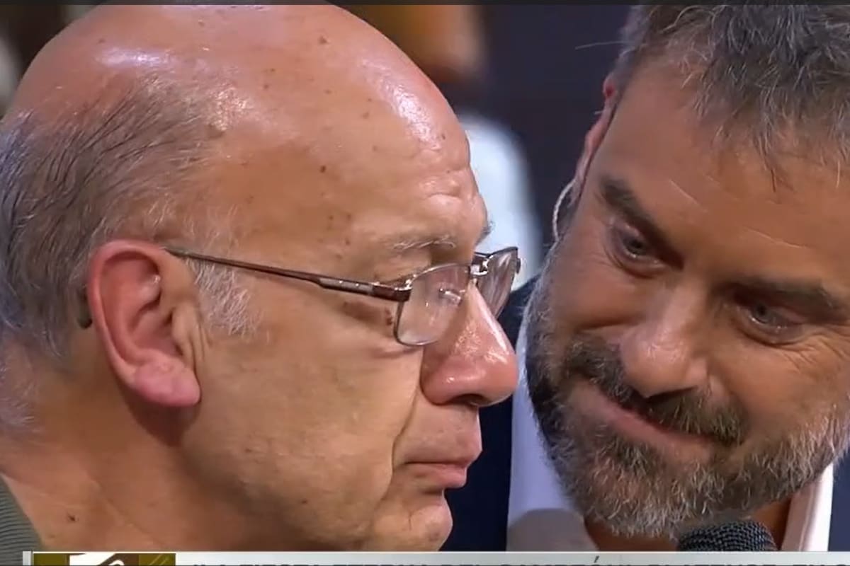 La emoción de Maxi Palma y Toto Calogero, su profesor del secundario hincha de Platense