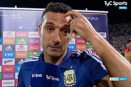 Scaloni nunca ocultó su emoción en la selección argentina, incluso desde su etapa como interino