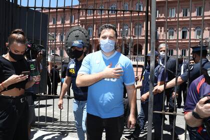 La emoción del periodista Diego Brancatelli en la despedida a Diego Maradona