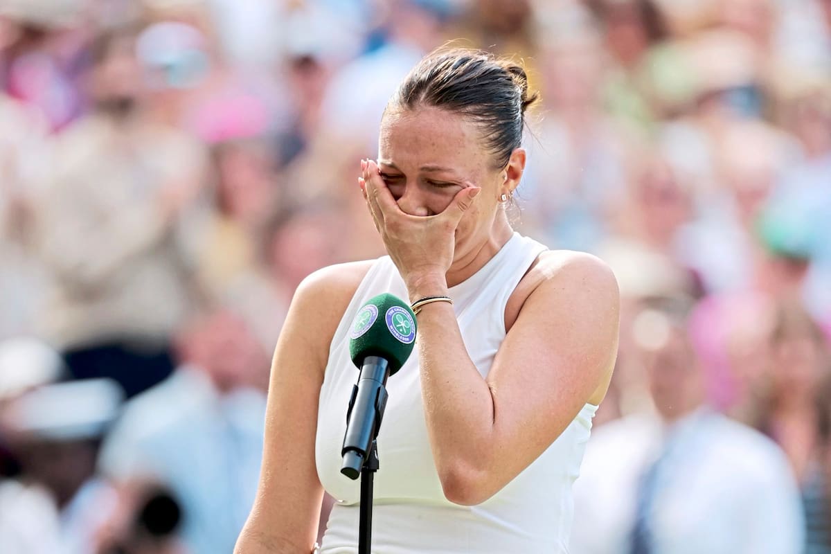 La emoción y el quiebre de Anisimova durante el discurso de Wimbledon